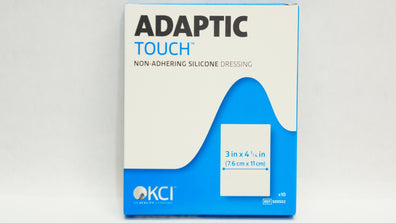 Systagenix 500502 Adaptic Touch Silicone Dressing 3inch x 4-1/4inch - Box of 10